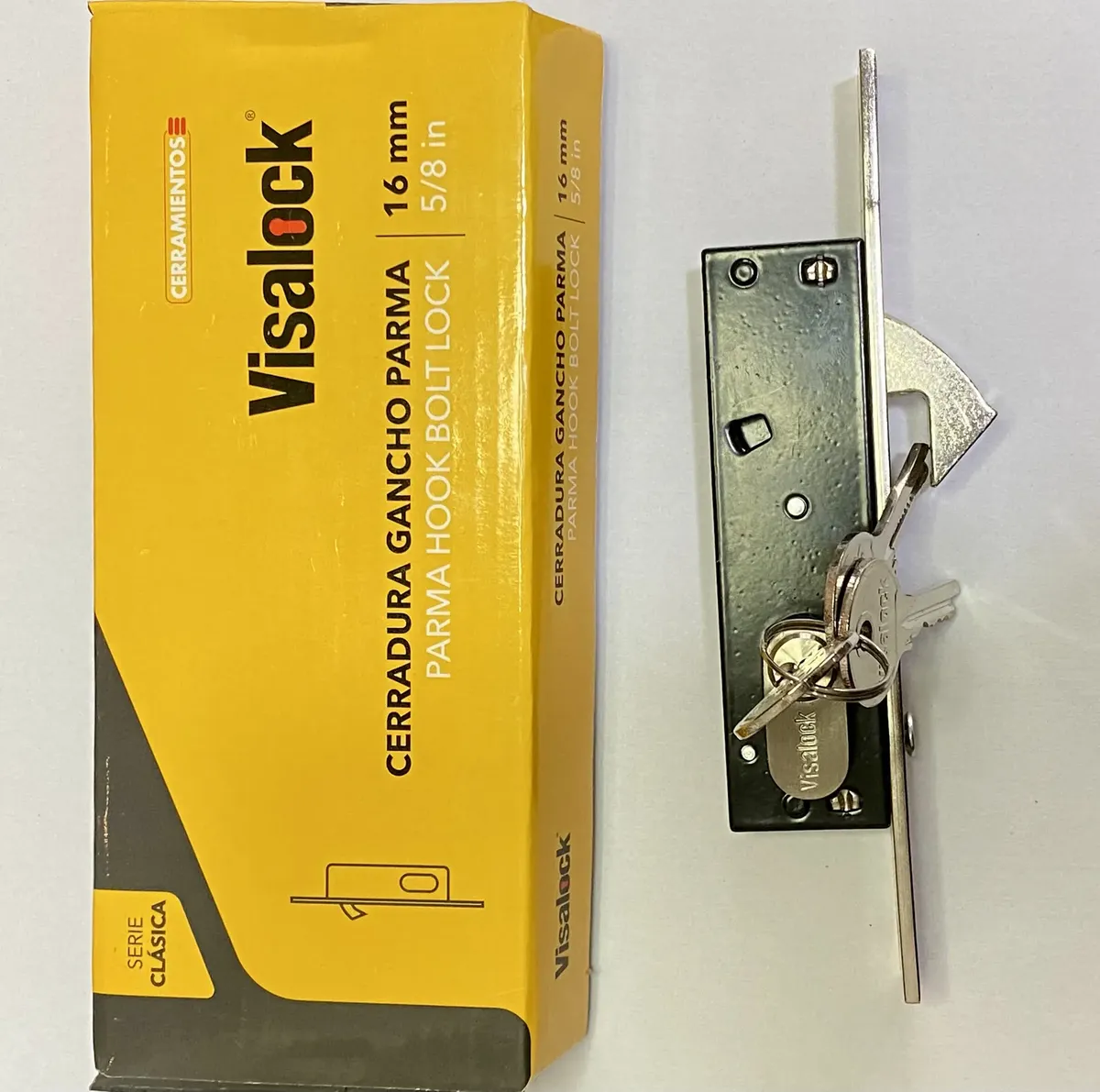 Cerradura Gancho Cisa 16mm Cilindro 38mm