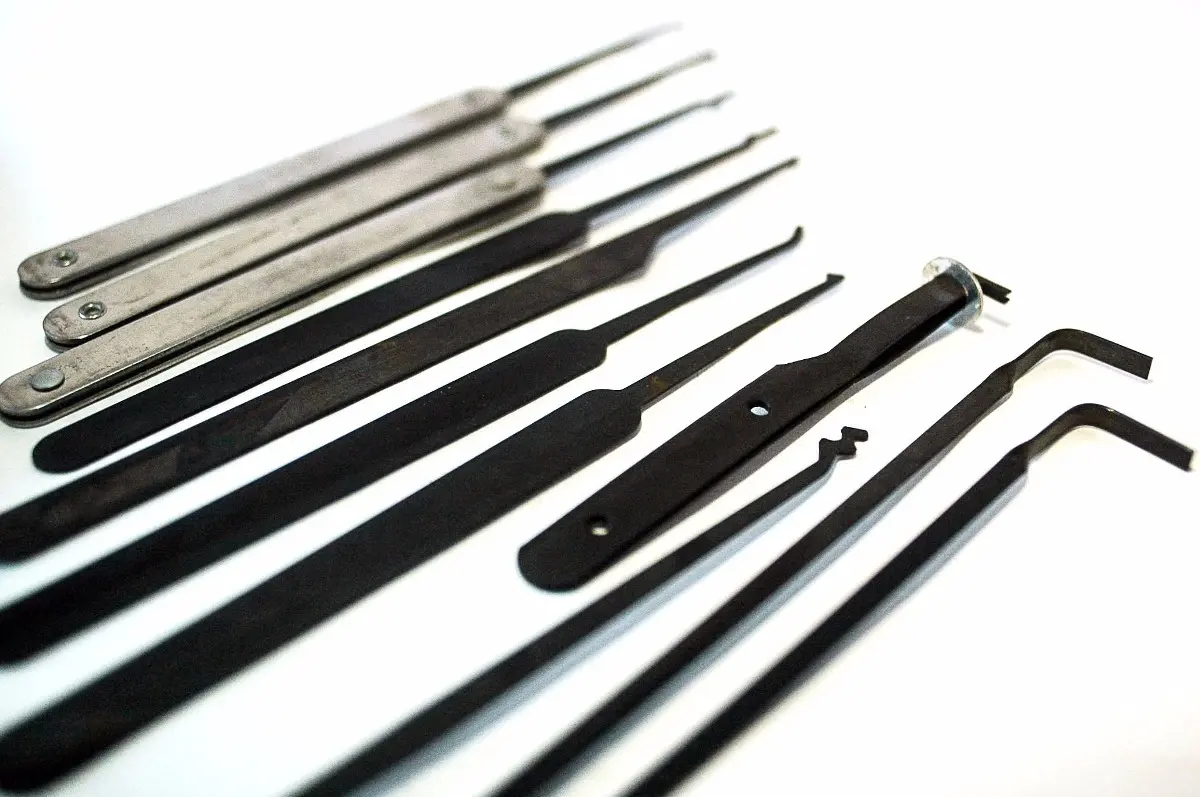 Juego De Ganzuas 11 Pieza Estuche De Cuero Vele