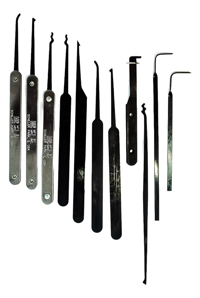 Juego De Ganzuas 11 Pieza Estuche De Cuero Vele