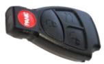 LLAVE MERCEDES BENZ CARCASA CINTROL NEGRO